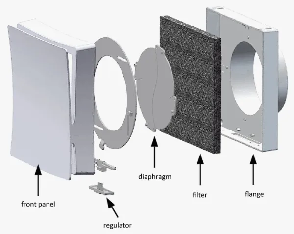 PSS STRYKTYRA EN 2 VentPro Wall vent inlets take in air for constant ventilation and designed to supply fresh air into your building. It can fill the room with fresh air without opening windows. It comes with a filter so dust, mosquito etc. will not come into the room. You can safely leave the room, tightly closed all the windows and window vents, allowing the wall vent to perform their functions during your absence. VentPro wall vent is installed to the outer wall of the building (houses, apartments, office etc.) Special design internal grille makes the airflow distribution smooth with no draughts.