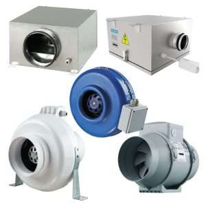 Circular inline duct fans