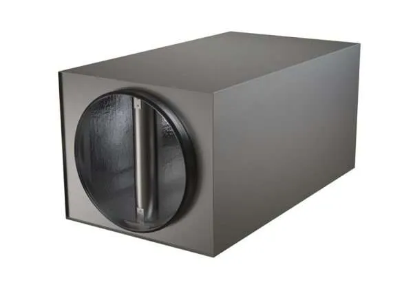 cla b 500 1200 Compact sound attenuator for circular ducts A rectangular sound attenuator with circular connection spigots. Unique properties regarding installation height, fire-resistance class, fibre-migration proof design and sound attenuation. Patent-pending self-supporting fibre-migration proof surface lining and end wall solution. Extremely low installation height. Very good sound attenuation Fibre-migration proof Air tightness class D Low pressure drop Included in the MagiCAD database Fire-resistance class EI30 to EI120* *See the table for requisite safety distance The new CLA is an industrially fabricated product designed for excellent sound attenuation and ease of installation. The standard CLA is made of galvanised sheet steel. The connection spigots are fitted with rubber seal rings. Type-approved to Ductwork leakage class D The fire-resistance class is met by providing adequate safety distance. Specified safety distance in the table refers to evacuating persons or 2.5 kW/m2.