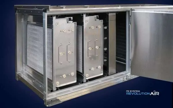 fe uta 1 GENERAL With the constant increase in atmospheric pollution, especially in the most industrialise countries, the demand for air filtration is growing sharply. In the context of sustainable development, the need to minimise the power consumption of plants has become of fundamental importance and is being widely researched. The new range of active electrostatic filters with integrated electronics, the FE SYSTEM series, has been designed and developed for this reason. Electrostatic filter FE SYSTEM is an alternative to traditional pocket filter and was designed to simplify the use of electrostatic filters in AHUs and Rooftops. Its use in ventilation systems, particularly in the air-conditioning sector, does not require changes in the construction and dimensional characteristics of the plant. FACTS The EFI-FE SYSTEM series consists of a new range of active electrostatic filters, very practical and usable in substitution or in addition to traditional mechanical filters (bag and pocket filters), in new and /or existing installations without adaptation costs. The electrostatic filters FE SYSTEM have been certified according to EN ISO 16890, which determines the new classification of filtration for “air filter for general ventilation”. The filters efficiency is determined with regard to the particulate classes ePM1, ePM2,5, ePM10, and COARSE which are also used as evaluation parameters by the WHO (World Health Organization) and environmental authorities. In addition, the Expansion Electronic electrostatic filters subjected to the tests of the UL867 standard have passed the tests and achieved the UL certification, a US standard that relates to the safety of equipment and specifically deals with the Safety of Electrostatic Air Filters. Performances / Features: High efficiency filtration on particles of 0,3-0,4 micron, comparable to class E10, E11 efficiency according to EN 1822:2009, and to filtration classes ePM1, ePM2,5, ePM 10 according to EN ISO 16890 Excellent solution to fight outside polluted air from PM10, PM2,5 and PM1 particles High reduction of bacteria and virus in the air Excellent protection of the heat exchanger and of the air pipes from obstruction of polluting agents Remote control/signal functioning from external PLC display or directly from the led in the filter. Considerable energy saving due to the low resistance on air-flow and therefore reduced voltage APPLICATION FIELDS The new range of electronic air filters FE SYSTEM, could be installed in: - Air handling units (electrostatic filter for AHU); - Rooftop (electrostatic filter for Rooftop); - Ventilation ducts.