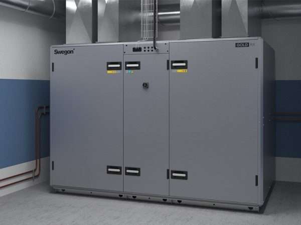 Air handling unit with rotary heat exchanger
เครื่องจัดการอากาศที่ประหยัดพลังงานที่สุดในตลาด พร้อมระบบควบคุมที่เป็นเอกลักษณ์ ครอบคลุม และใช้งานง่าย
GOLD RX is a complete air handling unit with rotary heat exchanger, direct-driven supply air and extract air fans as well as supply air and extract air filters. Temperature efficiency, heat exchanger up to 85% Air flows up to 50.400 m³/h Variable speed control for rotary heat exchanger Recovers heat energy and cooling energy Optimised fan sizes give greater freedom to choose exactly the right size of air handling unit and fan variants to suit the needs of the installation. This also gives even greater possibilities to optimise the energy efficiency of the current project Rotary heat exchanger RECOnomic / RECOsorptic
A rotary heat exchanger consists of an aluminium wheel with numerous small air passages. Energy is transferred between the supply air and extract air or vice versa when the wheel rotates. This is the most energy efficient heat recovery method with a temperature efficiency that always exceeds 80%. Thanks to a patented design with a turbulent flow in the air passages, RECOnomic attains a uniquely high degree of energy efficiency. Swegon’s rotary heat exchanger is also available in an sorption version (RECOsorptic), which increases the energy efficiency further through the product dehumidifying or recovering moisture depending on the conditions and needs. Full control over air quality
On account of the unique combination of purging sector and Carry-Over Control functionality, the risk of leakage between the extract air and supply air is minimised, which ensures the building is always ventilated with fresh air. GOLD RX/HC – integrated cooling and heating
The new generation of GOLD introduces many new opportunities. One major addition is GOLD RX/HC, a plug-and-play solution for integrated cooling and heating production. Thanks to an integrated reversible heat pump it is now easier than ever to create a comprehensive ventilation system. Incredibly easy to plan, install and commission. Furthermore, all functions are easily accessible via GOLD’s user interface.