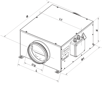 KSB 125 EC - 0170688001685440280 Vents KSB 125 EC - Dimensions